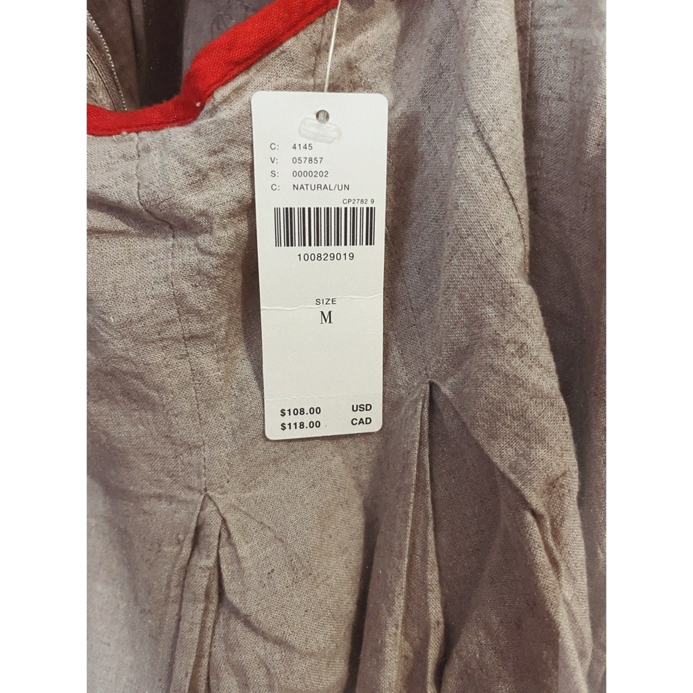 Anthropologie / Celandine Crab Shack Bib Linen Blend Mini Dress - Picture 6 of 6